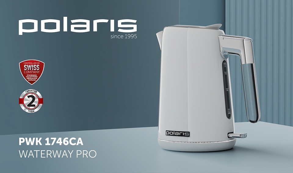 Чайник Polaris PWK 1746CA WATERWAY PRO цвет Белый2: характеристики ...